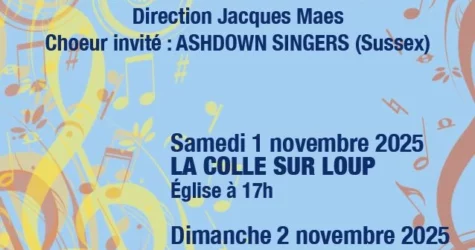 Concert Rencontre à Grasse avec le Chœur de Tourrettes-sur-Loup & les Ashdown Singers (UK)