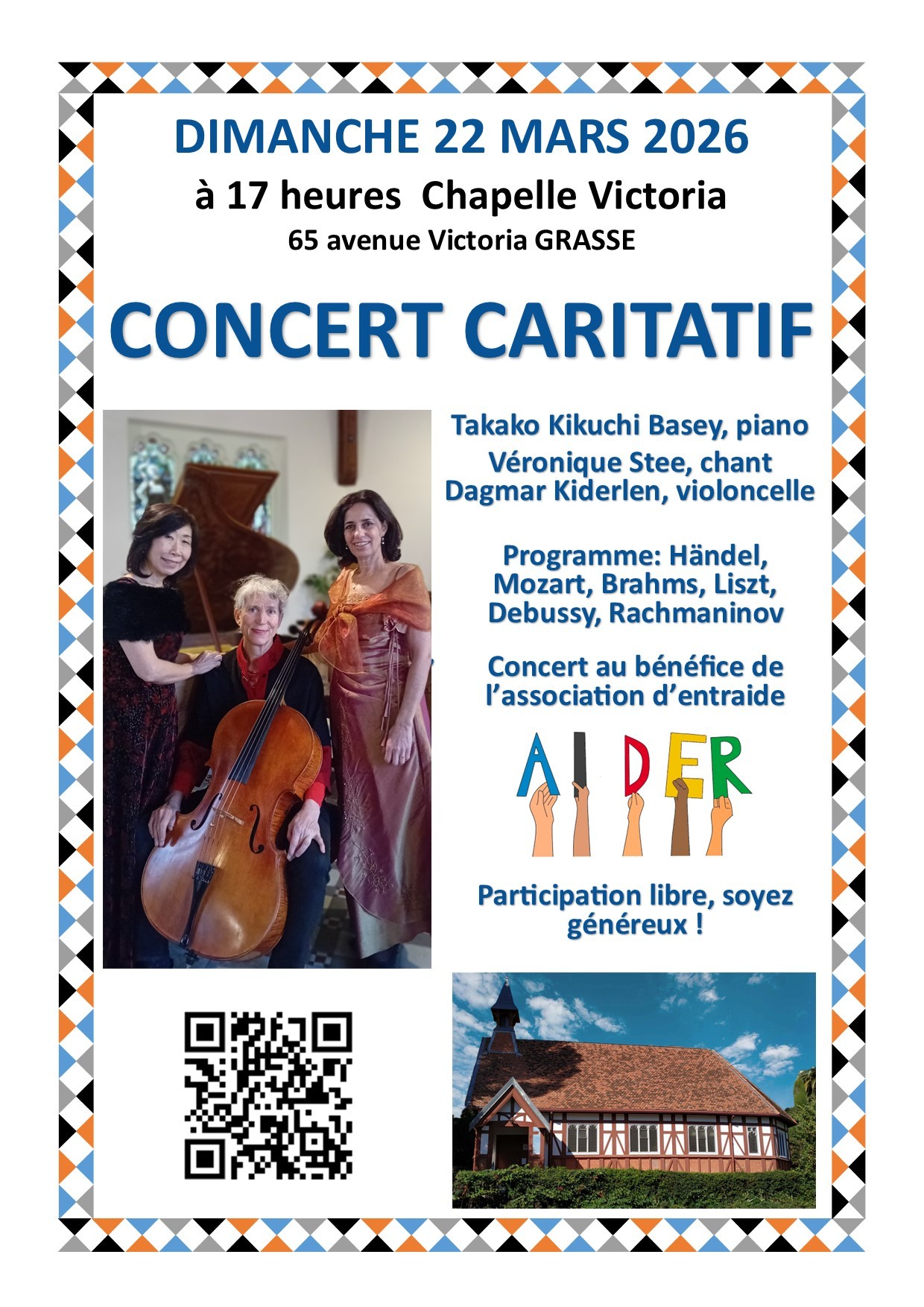 Affiche concert caritatif 22 mars