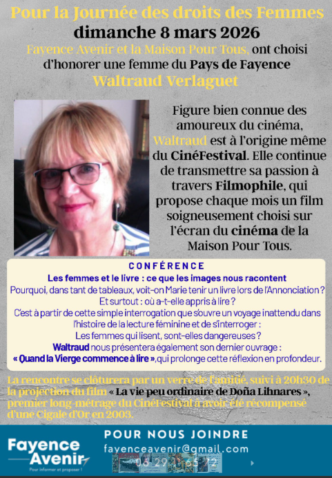 Affiche conférence pour la journée des droits des femmes