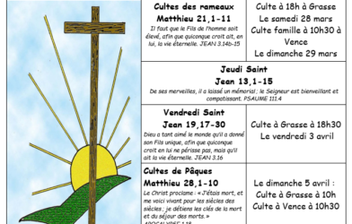 En route vers Pâques : Semaine Sainte