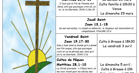 En route vers Pâques : Semaine Sainte