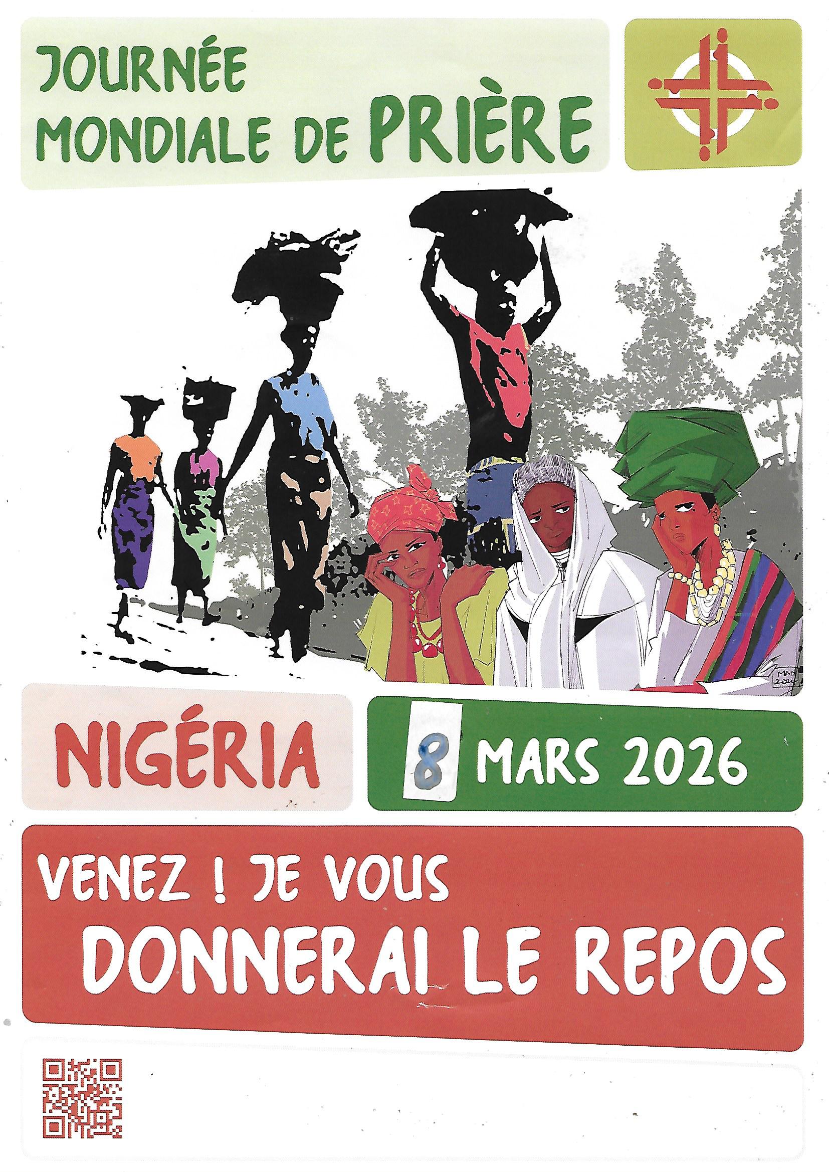 Affiche journée mondiale de prière 2026 - 8 mars 2026