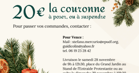 Couronnes de l&rsquo;avant au profit des Entraides